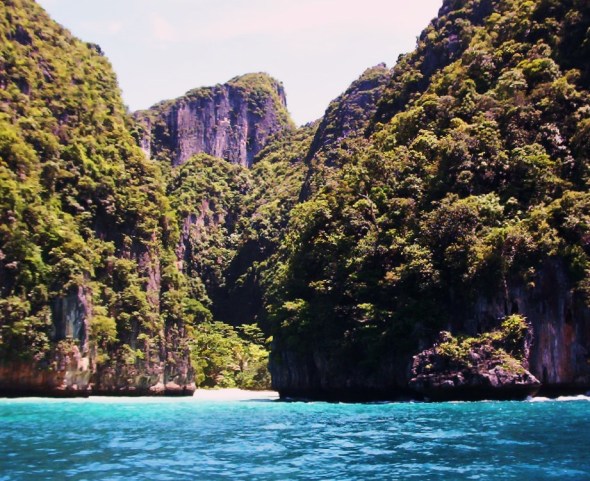 Phi Phi Ley, Thailand.. The beautiful setting for the film 'The Beach'.